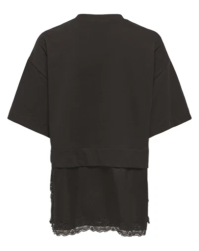 Only - ONLMexa Lace T-shirt - Black Coffee